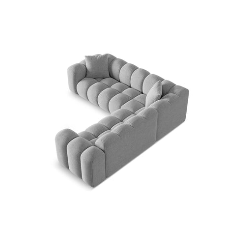 Treno 3-Sitzer Ecksofa, symmetrisch, aus Chenille in Hellgrau (Eden 18 Grey), 240x240x70 cm von Cosmopolitan Design – Bild 4