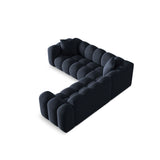 Treno 3-Sitzer Ecksofa, symmetrisch, aus Chenille in Marineblau (Eden 16 Deep Blue), 240x240x70 cm von Cosmopolitan Design – Bild 4