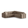 Treno 3-Sitzer Ecksofa, symmetrisch, aus Samt in Cappuccino (Bluvel 40), 240x240x70 cm von Cosmopolitan Design – Bild 3