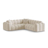 Treno 3-Sitzer Ecksofa, symmetrisch, aus Samt in Dunkelbeige (Bluvel 30), 240x240x70 cm von Cosmopolitan Design – Bild 3
