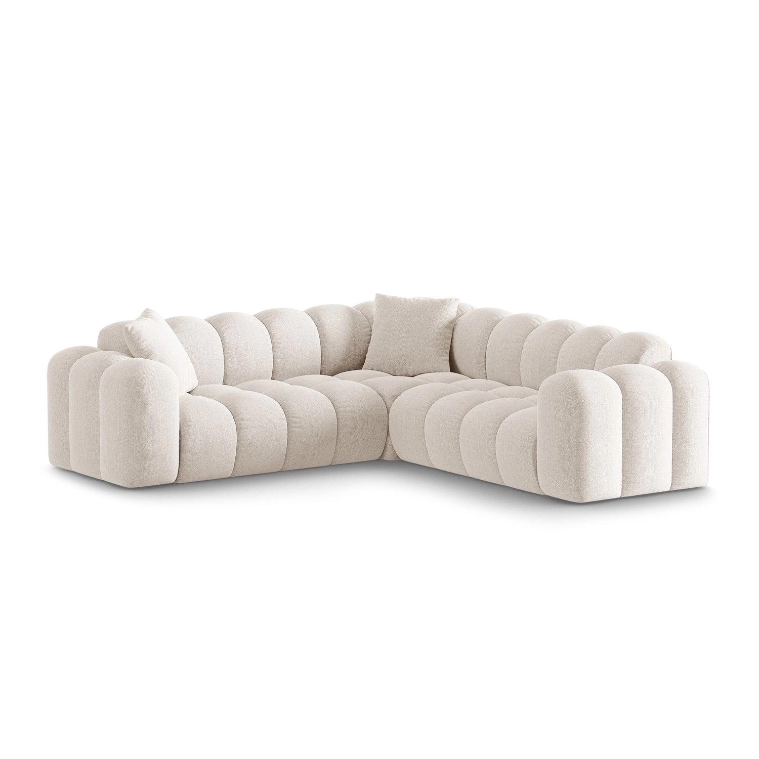 Treno 3-Sitzer Ecksofa, symmetrisch, aus Samt oder Chenille, 240x240x70 cm von Cosmopolitan Design – Bild 3