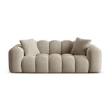 Treno 3-Sitzer Sofa aus Chenille in Dunkelbeige (Eden 4 Beige), 210x94x70 cm von Cosmopolitan Design – Bild 1