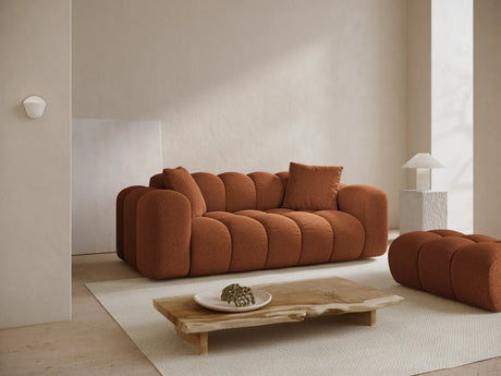 Treno 3-Sitzer Sofa aus Chenille in Ziegelstein (Eden 10 Terra), 210x94x70 cm von Cosmopolitan Design – Bild 2