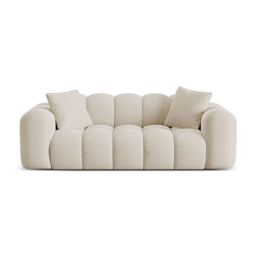 Treno 3-Sitzer Sofa aus Samt in Dunkelbeige (Bluvel 30), 210x94x70 cm von Cosmopolitan Design – Bild 1