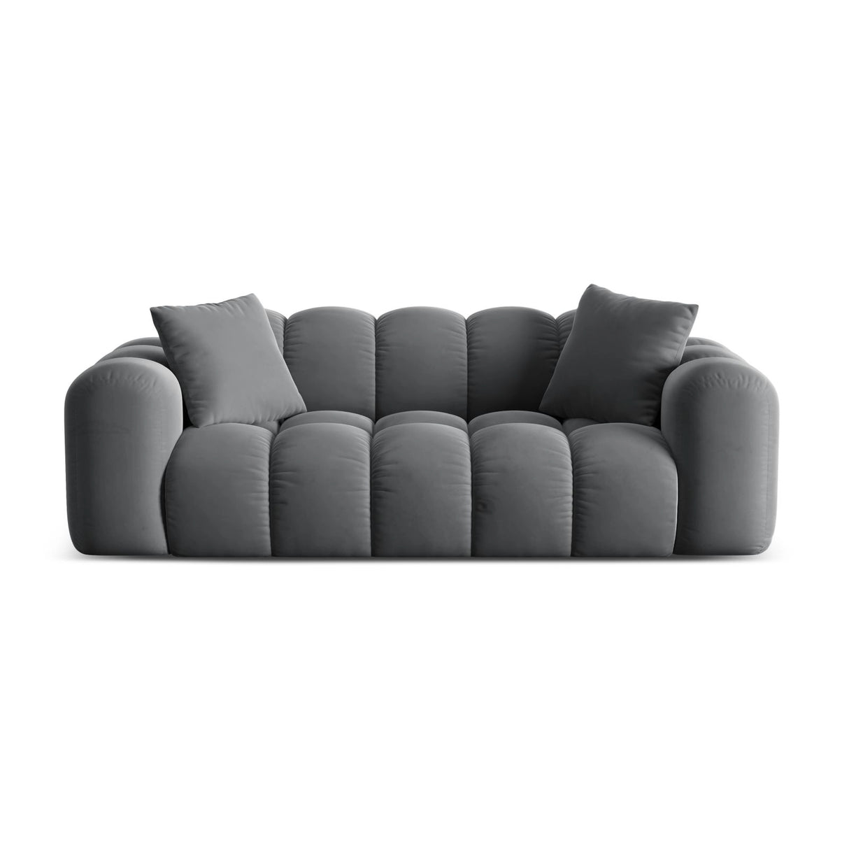 Treno 3-Sitzer Sofa aus Samt in Grau (Bluvel 14), 210x94x70 cm von Cosmopolitan Design – Bild 1