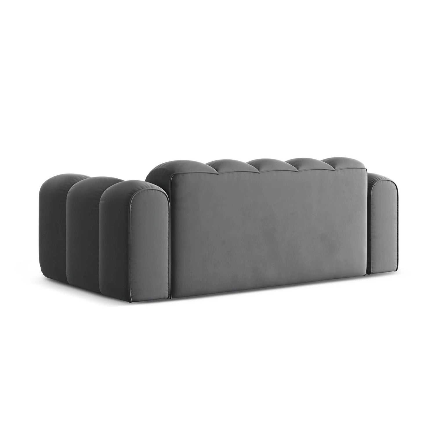 Treno 3-Sitzer Sofa aus Samt in Grau (Bluvel 14), 210x94x70 cm von Cosmopolitan Design – Bild 5