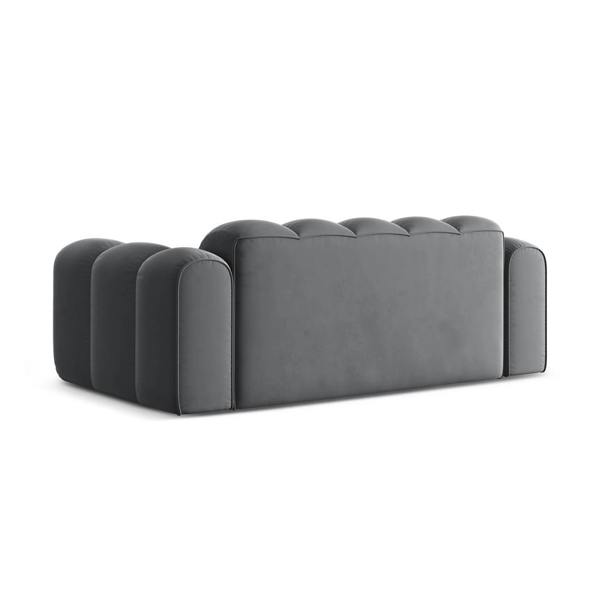 Treno 3-Sitzer Sofa aus Samt in Grau (Bluvel 14), 210x94x70 cm von Cosmopolitan Design – Bild 5