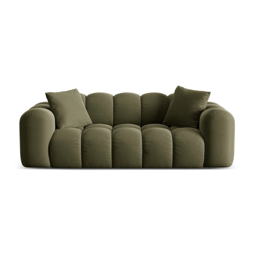 Treno 3-Sitzer Sofa aus Samt in Grün (Bluvel 77), 210x94x70 cm von Cosmopolitan Design – Bild 1