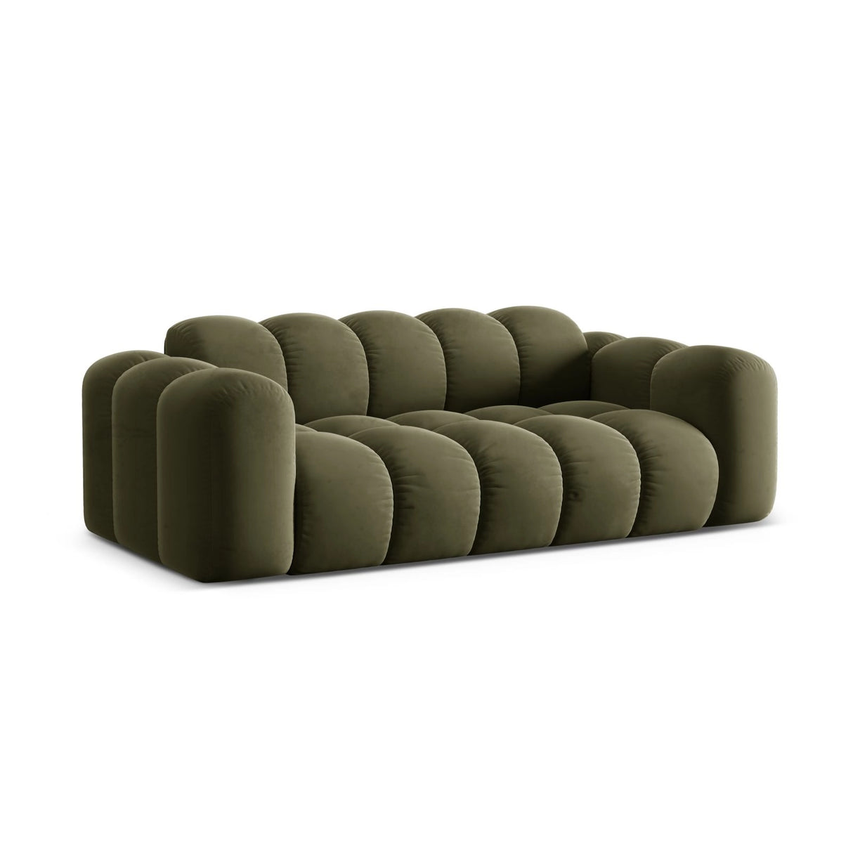 Treno 3-Sitzer Sofa aus Samt in Grün (Bluvel 77), 210x94x70 cm von Cosmopolitan Design – Bild 4