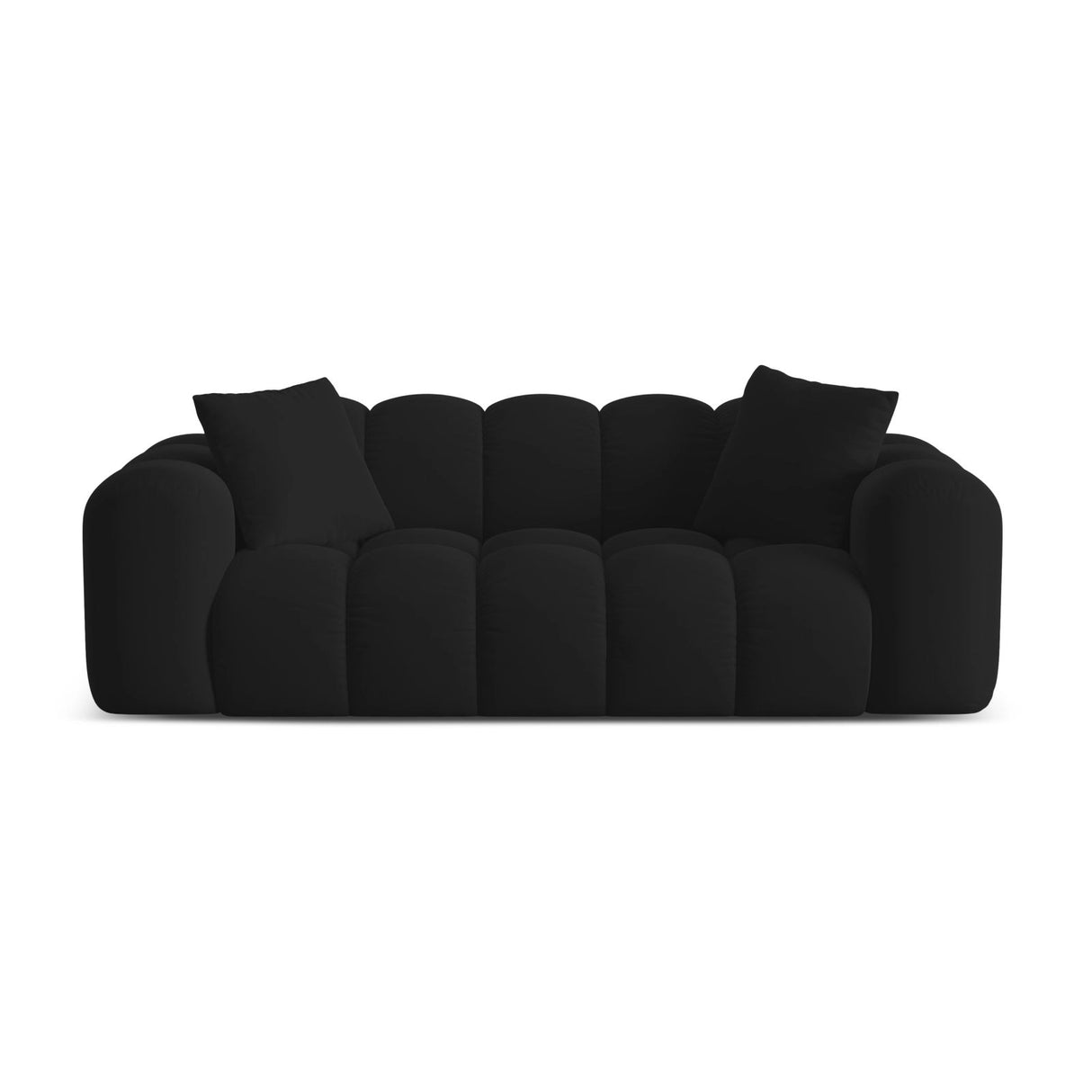 Treno 3-Sitzer Sofa aus Samt in Schwarz (Bluvel 19), 210x94x70 cm von Cosmopolitan Design – Bild 1