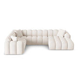 Treno 4-Sitzer Panorama Ecksofa, Linke Seite, aus Samt oder Chenille, 330x240x70 cm von Cosmopolitan Design – Bild 1