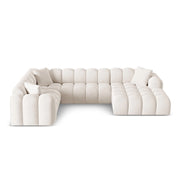 Treno 4-Sitzer Panorama Ecksofa, Linke Seite, aus Samt oder Chenille, 330x240x70 cm von Cosmopolitan Design – Bild 1