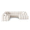 Treno 4-Sitzer Panorama Ecksofa, Linke Seite, aus Samt oder Chenille, 330x240x70 cm von Cosmopolitan Design – Bild 1