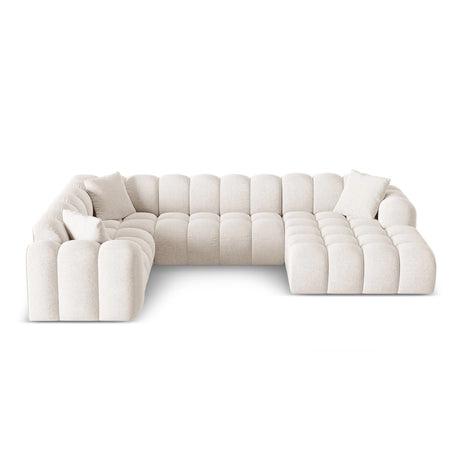 Treno 4-Sitzer Panorama Ecksofa, Linke Seite, aus Samt oder Chenille, 330x240x70 cm von Cosmopolitan Design – Bild 1