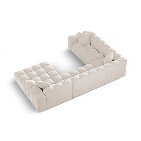 Treno 4-Sitzer Panorama Ecksofa, Linke Seite, aus Samt oder Chenille, 330x240x70 cm von Cosmopolitan Design – Bild 5