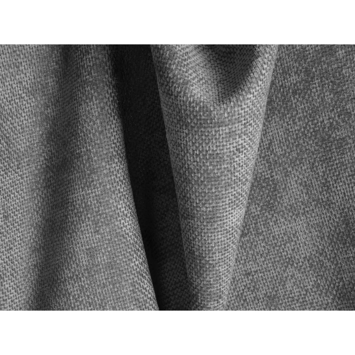 Treno 4-Sitzer Panorama Ecksofa, Rechte Seite, aus Chenille in Hellgrau (Eden 18 Grey), Beine aus Schwarzes Plastik, 330x240x70 cm von Cosmopolitan Design – Bild 6