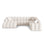 Treno 4-Sitzer Panorama Ecksofa, Rechte Seite, aus Samt oder Chenille, 330x240x70 cm von Cosmopolitan Design – Bild 1