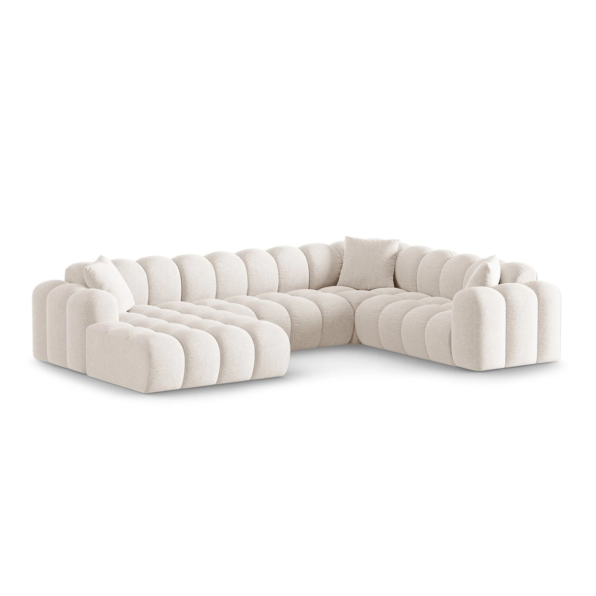 Treno 4-Sitzer Panorama Ecksofa, Rechte Seite, aus Samt oder Chenille, 330x240x70 cm von Cosmopolitan Design – Bild 3