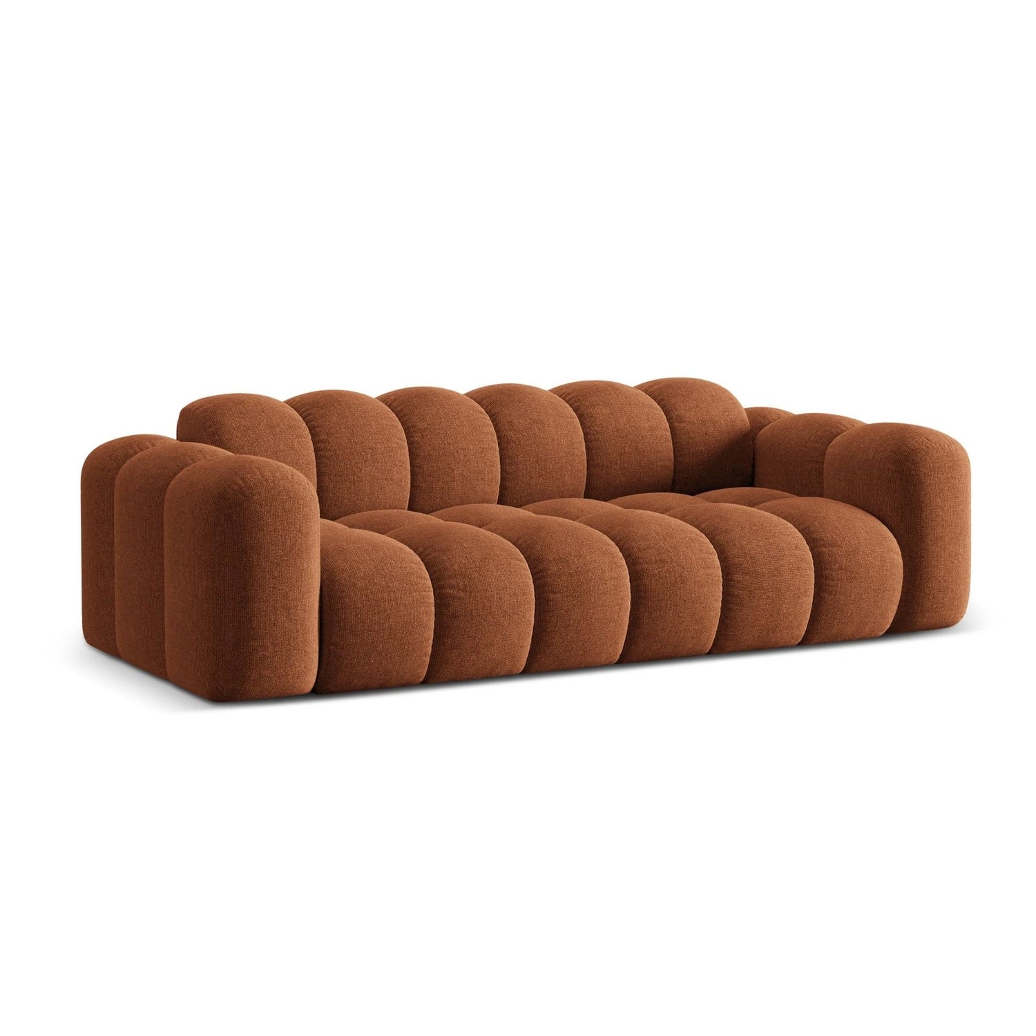 Treno 4-Sitzer Sofa aus Chenille in Ziegelstein (Eden 10 Terra), 240x94x70 cm von Cosmopolitan Design – Bild 4