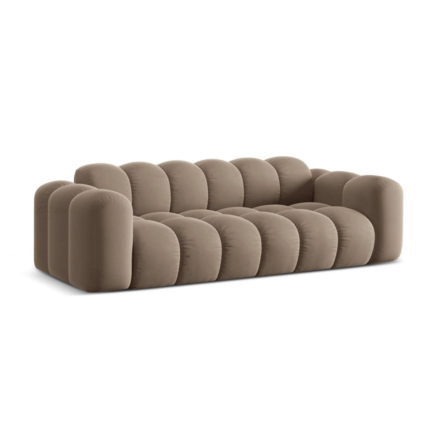 Treno 4-Sitzer Sofa aus Samt in Cappuccino (Bluvel 40), 240x94x70 cm von Cosmopolitan Design – Bild 4