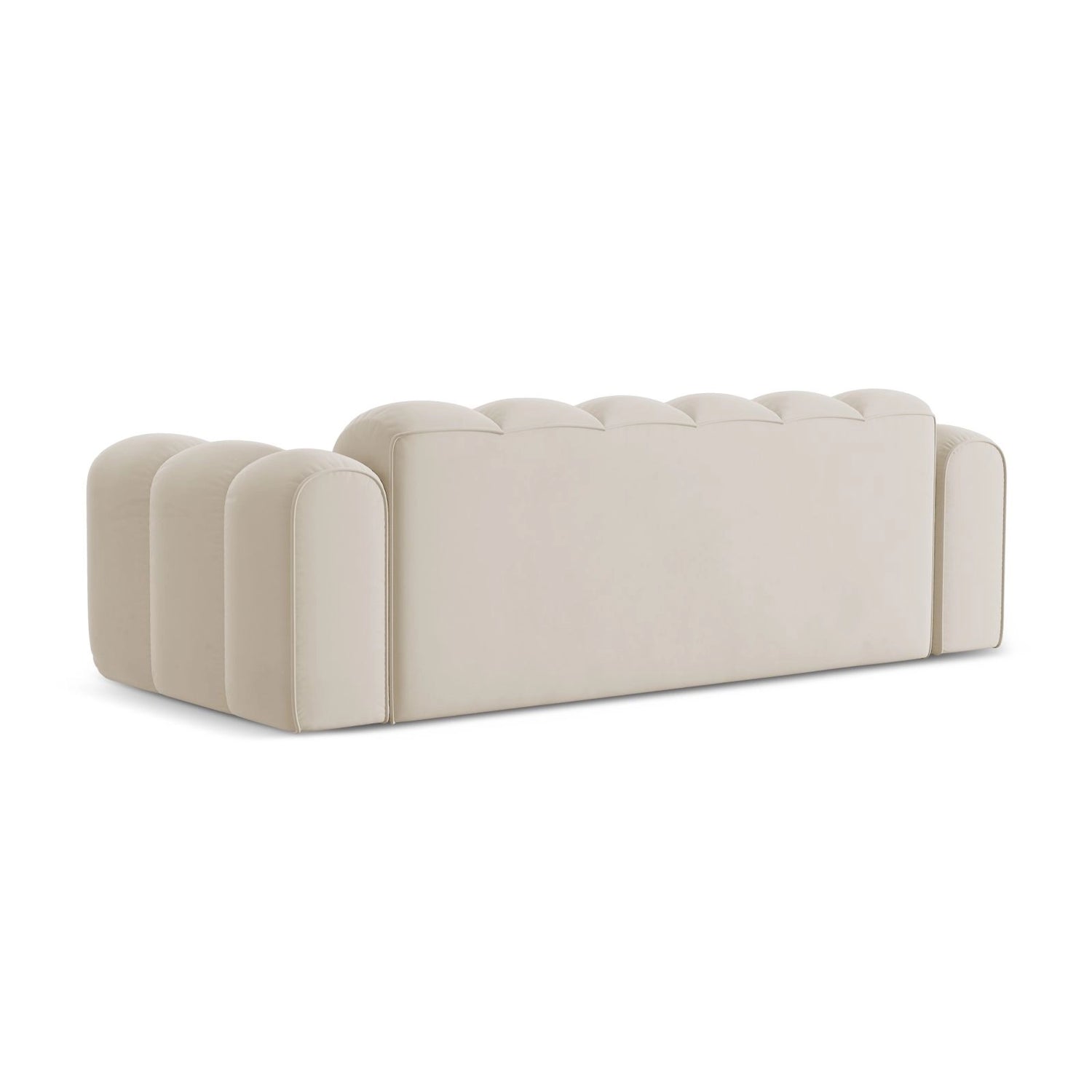 Treno 4-Sitzer Sofa aus Samt in Dunkelbeige (Bluvel 30), 240x94x70 cm von Cosmopolitan Design – Bild 5