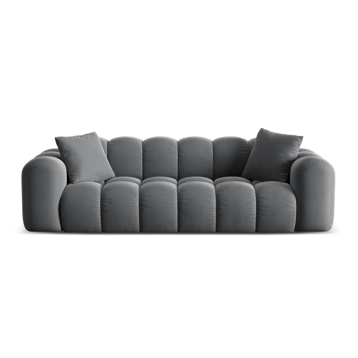 Treno 4-Sitzer Sofa aus Samt in Grau (Bluvel 14), 240x94x70 cm von Cosmopolitan Design – Bild 1