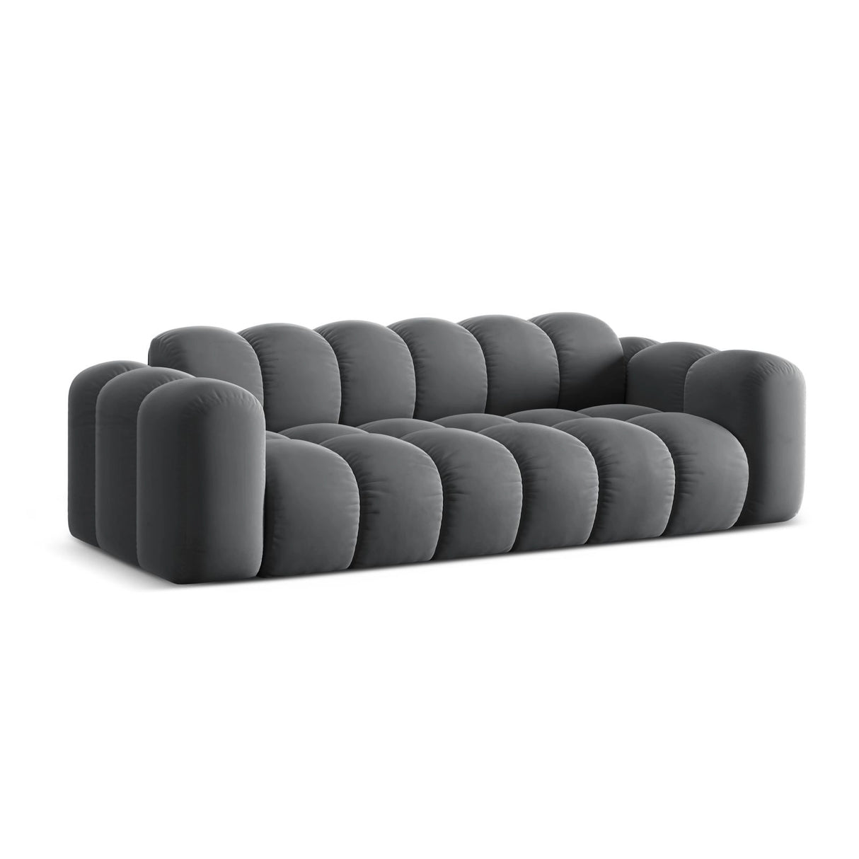 Treno 4-Sitzer Sofa aus Samt in Grau (Bluvel 14), 240x94x70 cm von Cosmopolitan Design – Bild 4