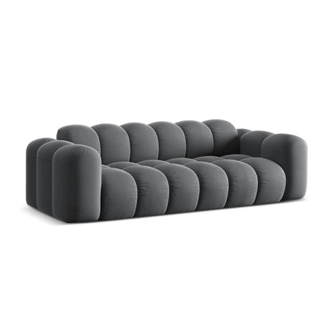 Treno 4-Sitzer Sofa aus Samt in Grau (Bluvel 14), 240x94x70 cm von Cosmopolitan Design – Bild 4