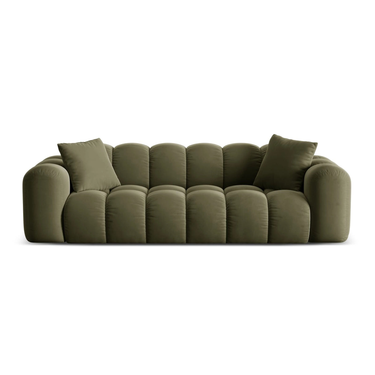 Treno 4-Sitzer Sofa aus Samt in Grün (Bluvel 77), 240x94x70 cm von Cosmopolitan Design – Bild 1