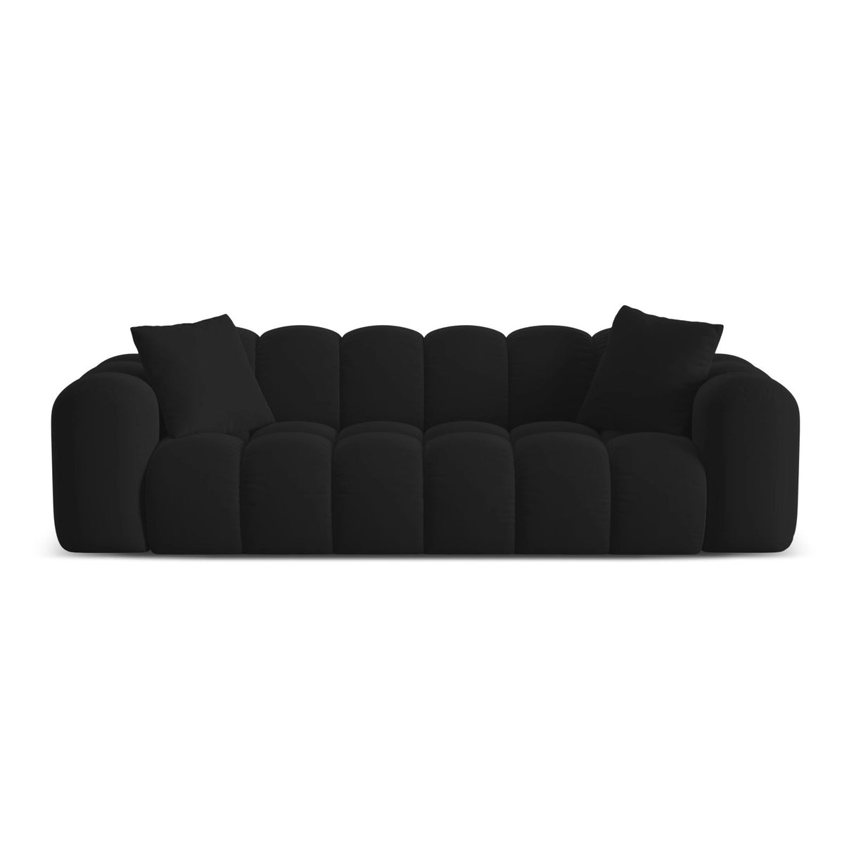 Treno 4-Sitzer Sofa aus Samt in Schwarz (Bluvel 19), 240x94x70 cm von Cosmopolitan Design – Bild 1