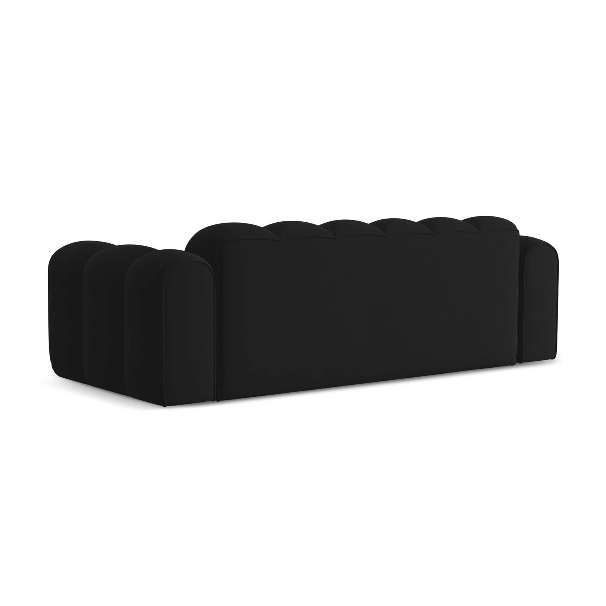 Treno 4-Sitzer Sofa aus Samt in Schwarz (Bluvel 19), 240x94x70 cm von Cosmopolitan Design – Bild 5