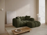 Treno Pouf aus Chenille in Grün (Eden 12 Olive), 90x70x42 cm von Cosmopolitan Design – Bild 2