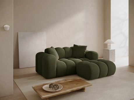Treno Pouf aus Chenille in Grün (Eden 12 Olive), 90x70x42 cm von Cosmopolitan Design – Bild 2