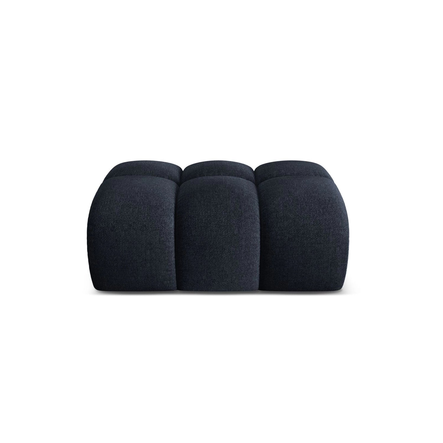 Treno Pouf aus Chenille in Marineblau (Eden 16 Deep Blue), 90x70x42 cm von Cosmopolitan Design – Bild 1