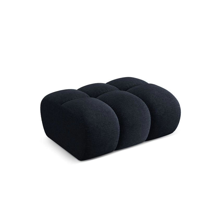 Treno Pouf aus Chenille in Marineblau (Eden 16 Deep Blue), 90x70x42 cm von Cosmopolitan Design – Bild 4