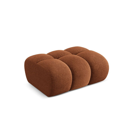 Treno Pouf aus Chenille in Ziegelstein (Eden 10 Terra), 90x70x42 cm von Cosmopolitan Design – Bild 4