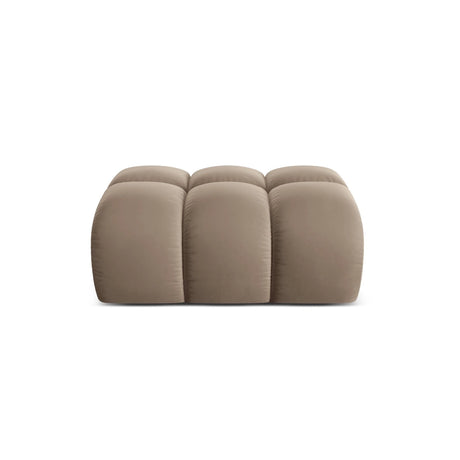 Treno Pouf aus Samt in Cappuccino (Bluvel 40), 90x70x42 cm von Cosmopolitan Design – Bild 1