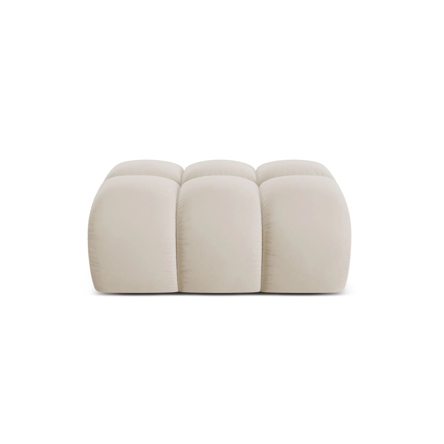 Treno Pouf aus Samt in Dunkelbeige (Bluvel 30), 90x70x42 cm von Cosmopolitan Design – Bild 1