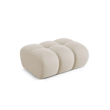 Treno Pouf aus Samt in Dunkelbeige (Bluvel 30), 90x70x42 cm von Cosmopolitan Design – Bild 4