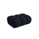Treno Pouf aus Samt in Dunkelblau (Bluvel 89), 90x70x42 cm von Cosmopolitan Design – Bild 4