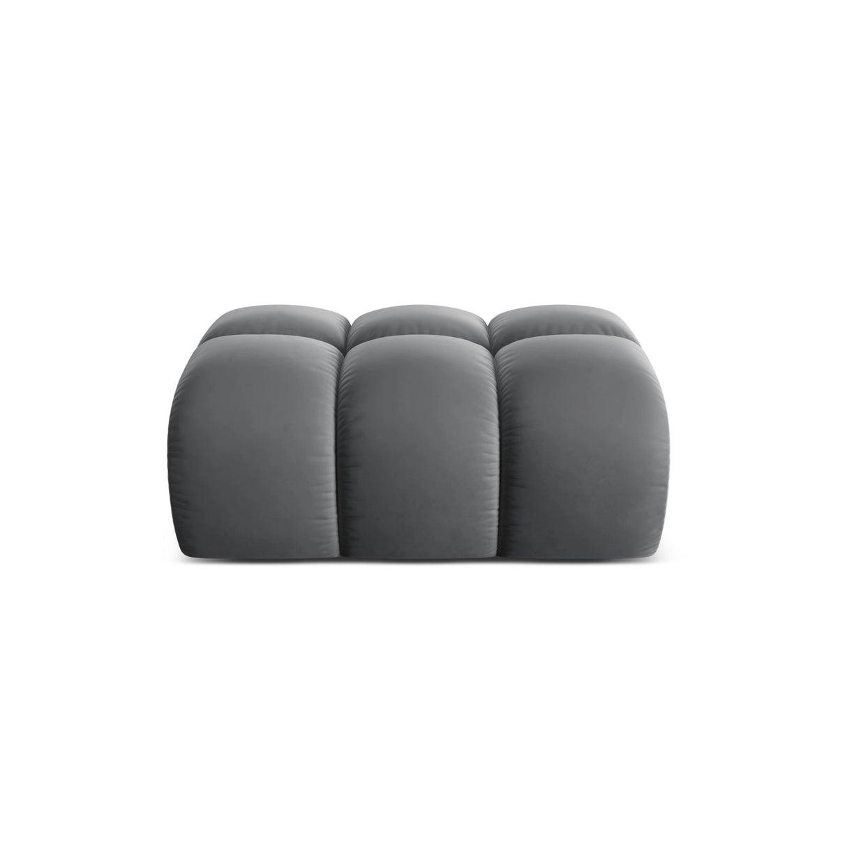 Treno Pouf aus Samt in Grau (Bluvel 14), 90x70x42 cm von Cosmopolitan Design – Bild 1