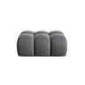 Treno Pouf aus Samt in Grau (Bluvel 14), 90x70x42 cm von Cosmopolitan Design – Bild 1