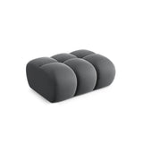 Treno Pouf aus Samt in Grau (Bluvel 14), 90x70x42 cm von Cosmopolitan Design – Bild 4