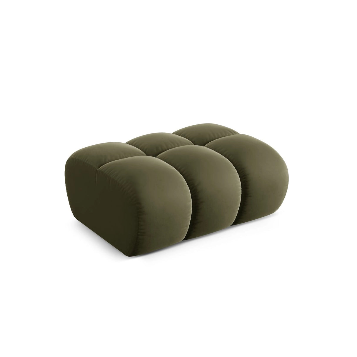 Treno Pouf aus Samt in Grün (Bluvel 77), 90x70x42 cm von Cosmopolitan Design – Bild 4