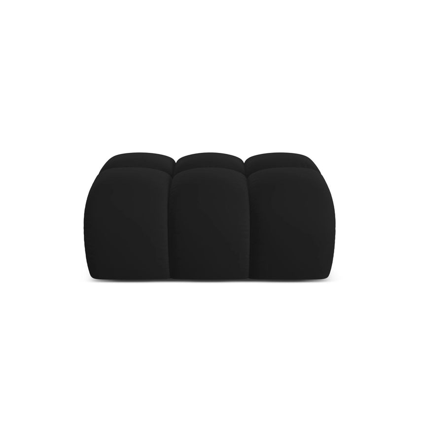 Treno Pouf aus Samt in Schwarz (Bluvel 19), 90x70x42 cm von Cosmopolitan Design – Bild 1
