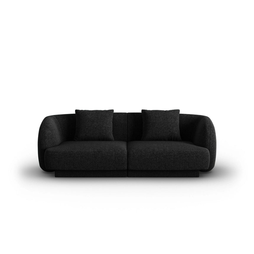Tulum 2-Sitzer Sofa aus Chenille in Schwarz (Haga 19), 180x90x70 cm von Cosmopolitan Design – Bild 1