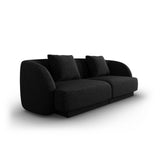 Tulum 2-Sitzer Sofa aus Chenille in Schwarz (Haga 19), 180x90x70 cm von Cosmopolitan Design – Bild 3