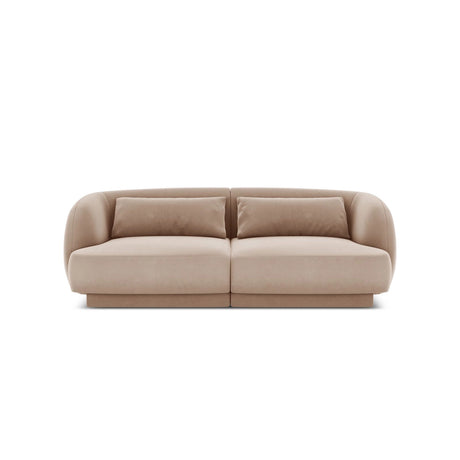 Tulum 2-Sitzer Sofa aus Samt in Beige (Bluvel 28), 180x90x70 cm von Cosmopolitan Design – Bild 1