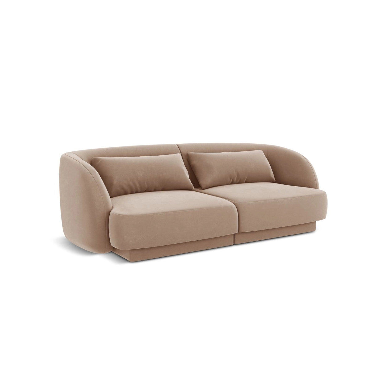 Tulum 2-Sitzer Sofa aus Samt in Beige (Bluvel 28), 180x90x70 cm von Cosmopolitan Design – Bild 4
