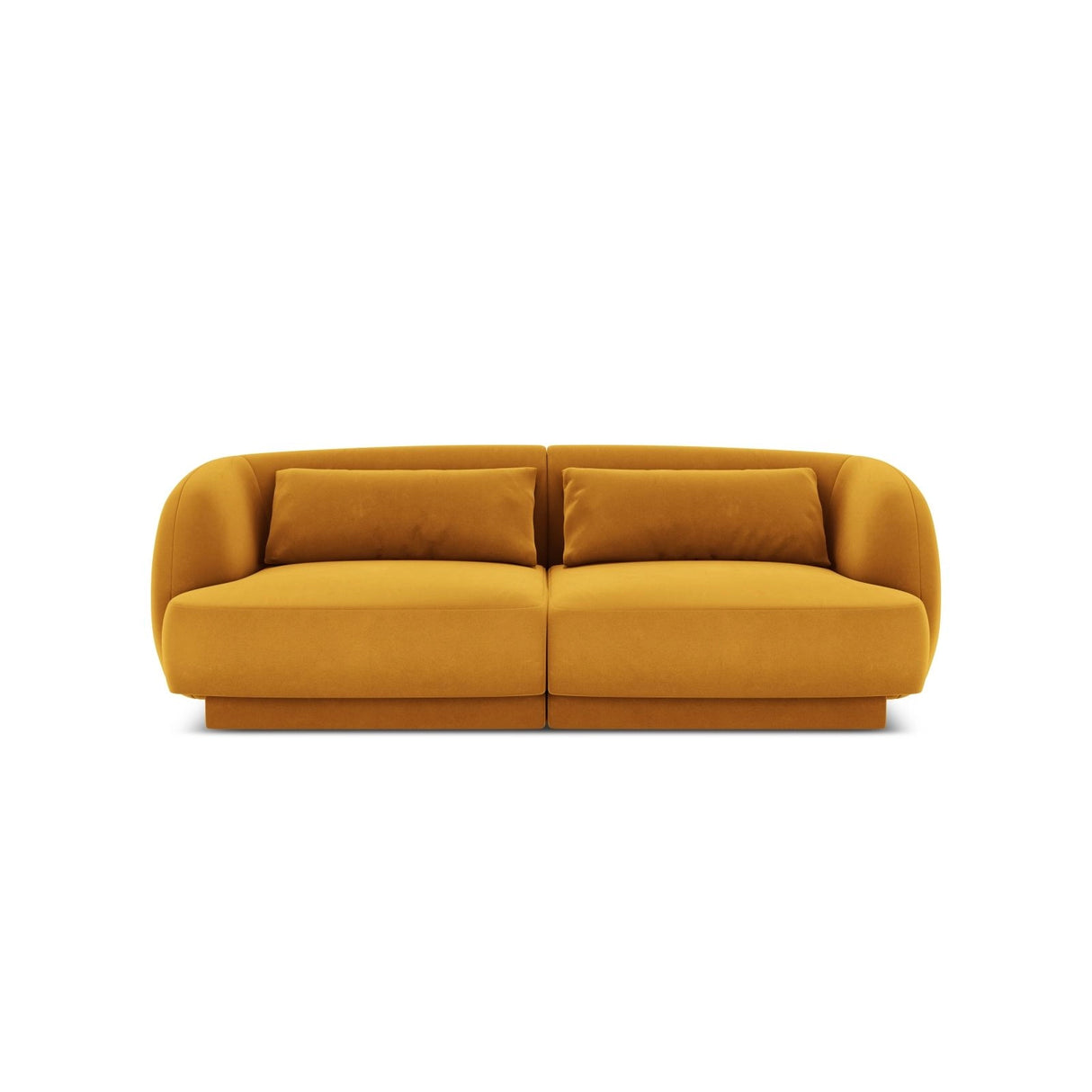 Tulum 2-Sitzer Sofa aus Samt in Gelb (Bluvel 68), 180x90x70 cm von Cosmopolitan Design – Bild 1